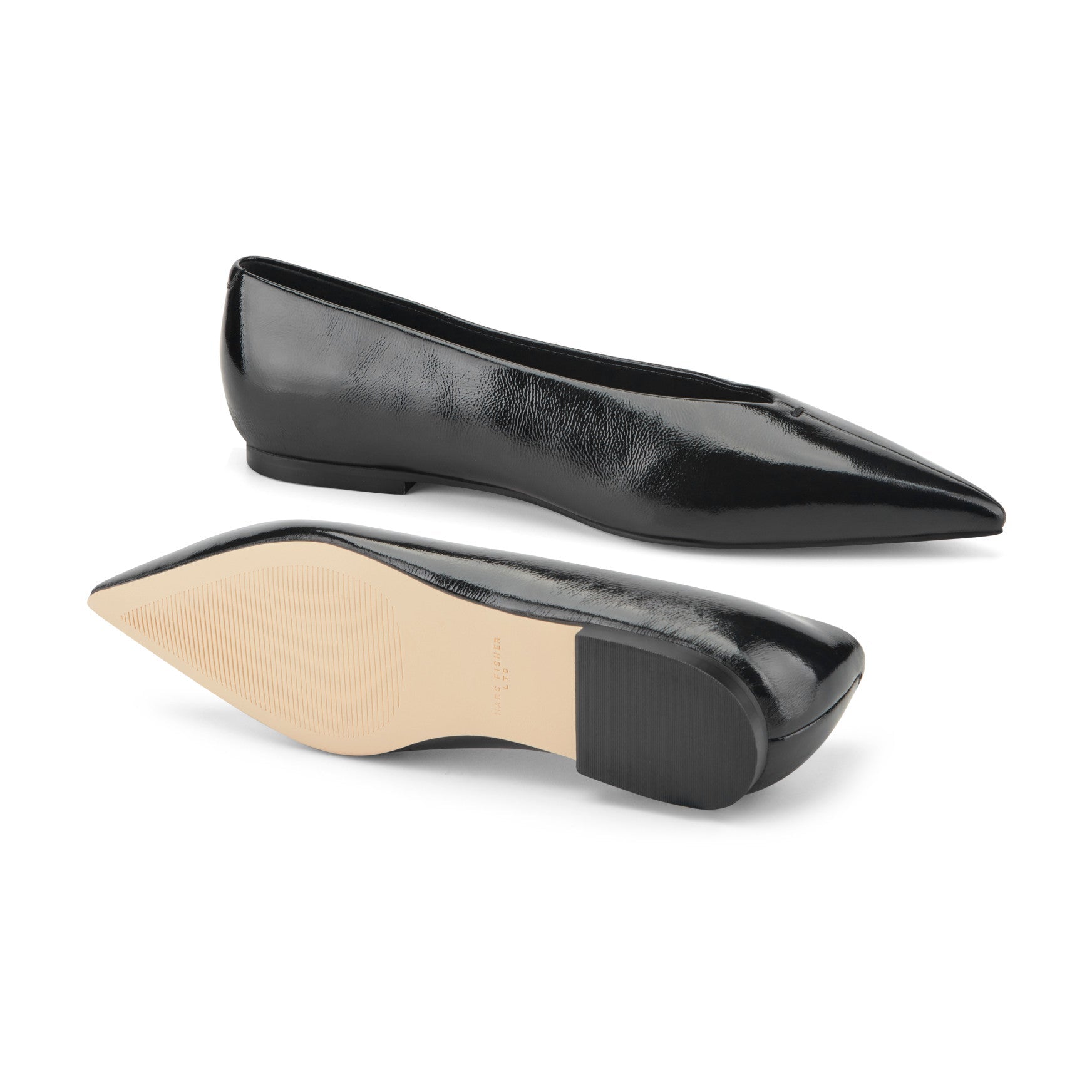 Marc Fisher Casee Leather Flat - Black Patent Leather