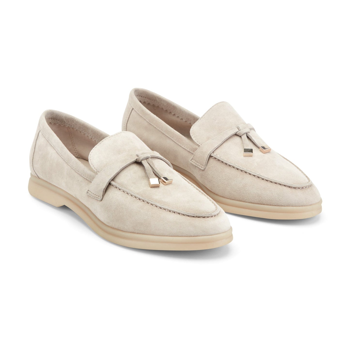 Marc Fisher Yanelli Casual Leather Loafer - Taupe Suede