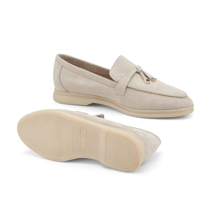 Marc Fisher Yanelli Casual Leather Loafer - Taupe Suede
