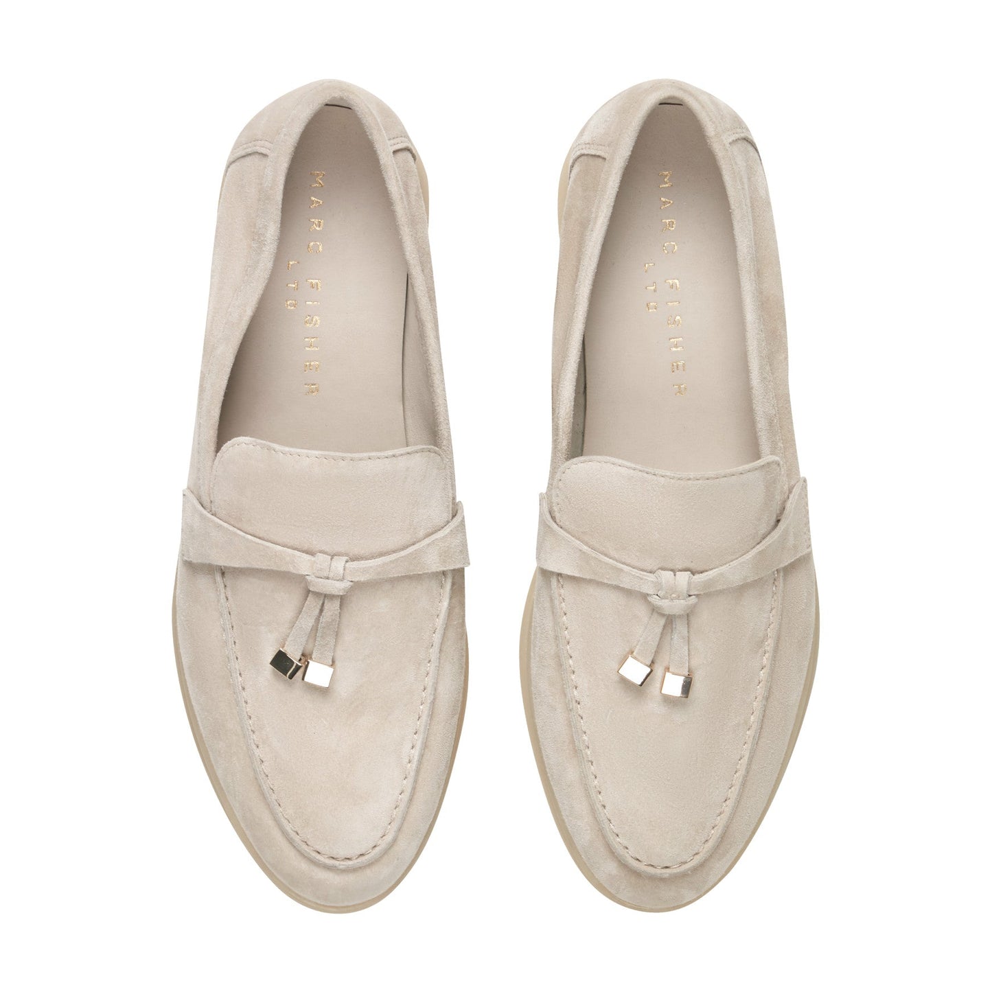 Marc Fisher Yanelli Casual Leather Loafer - Taupe Suede
