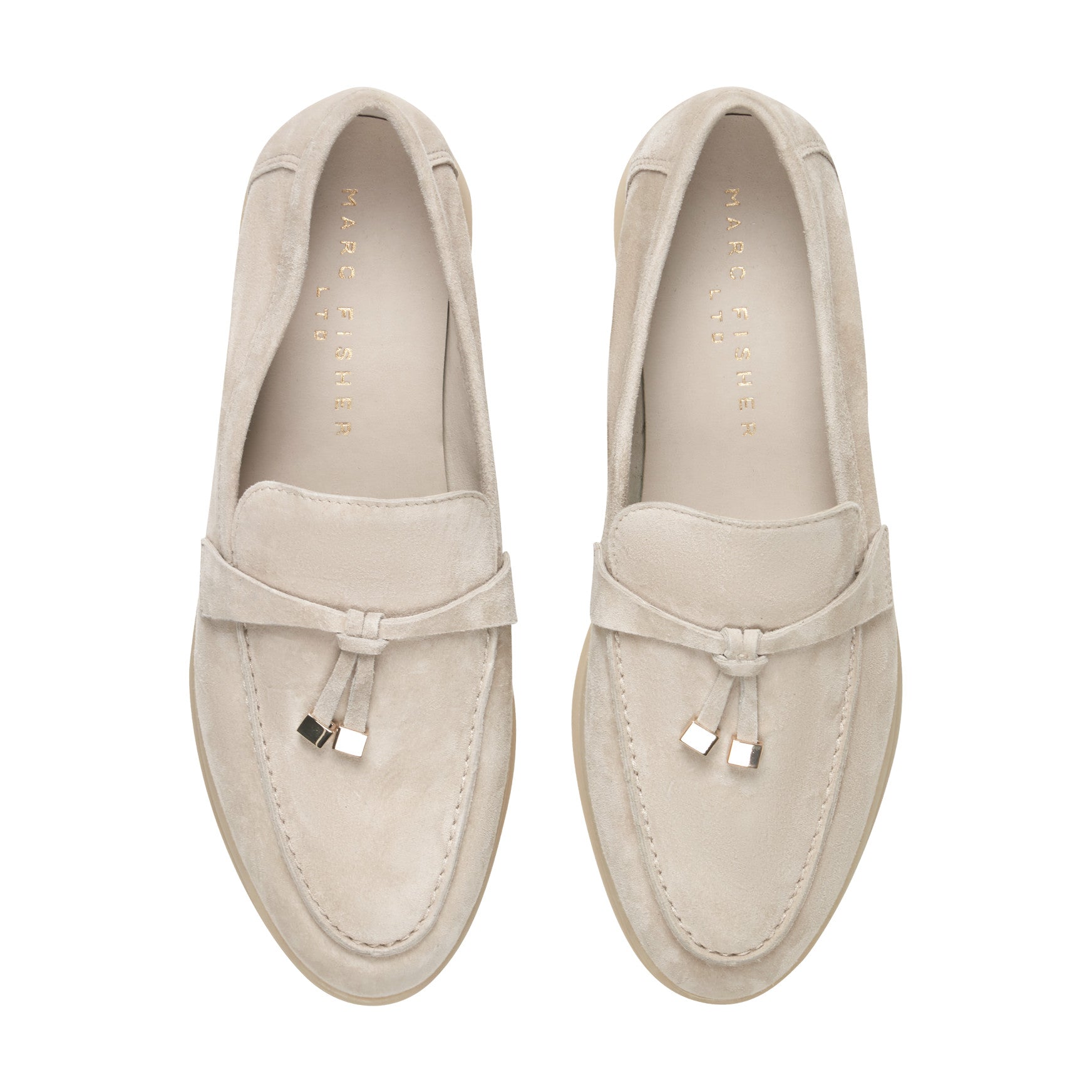 Marc Fisher Yanelli Casual Leather Loafer - Taupe Suede