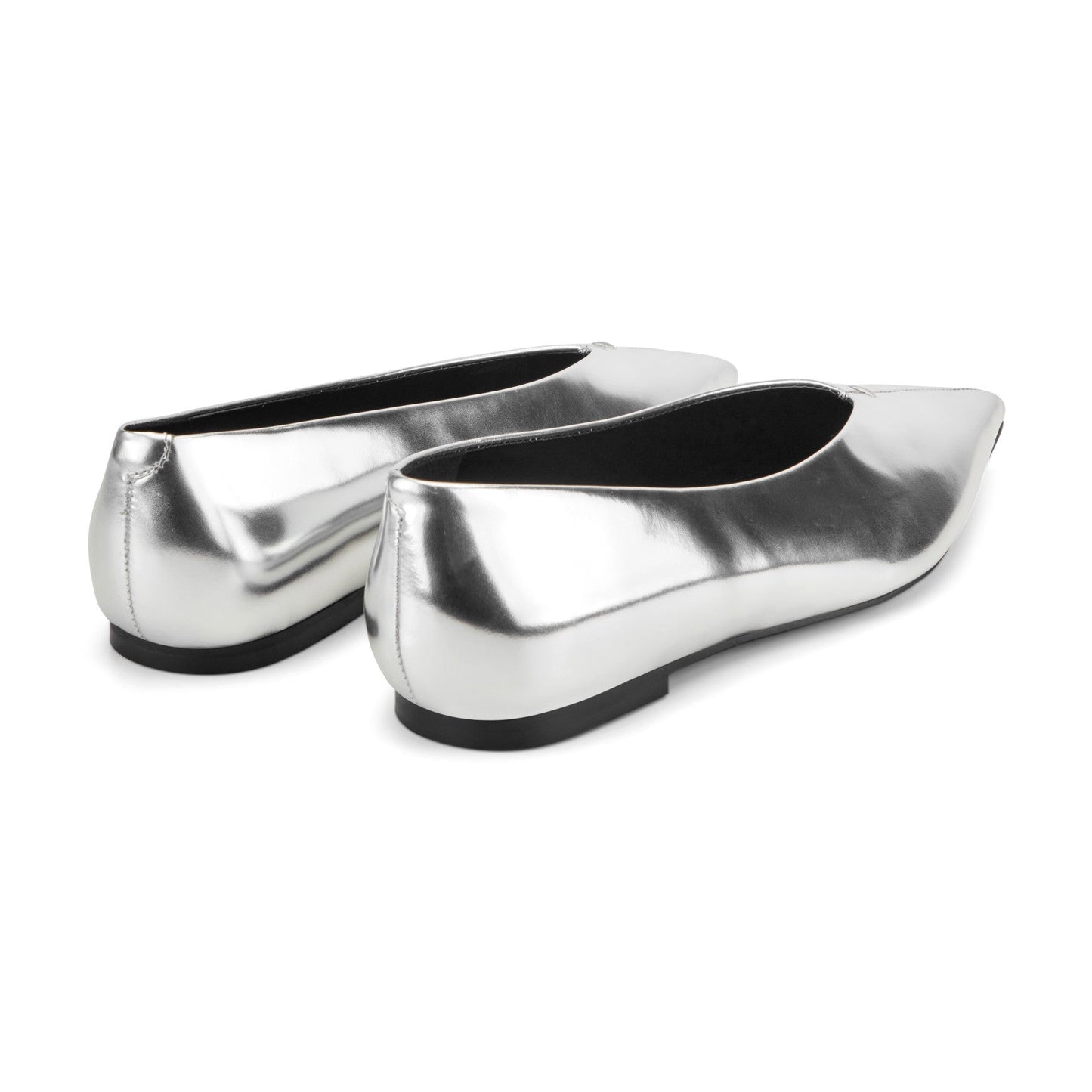 Marc Fisher Casee Leather Flat - Silver Metallic