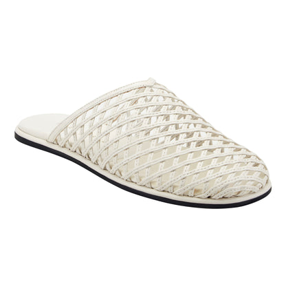 Marc Fisher Lynzi Woven Leather Mule - Ivory Leather