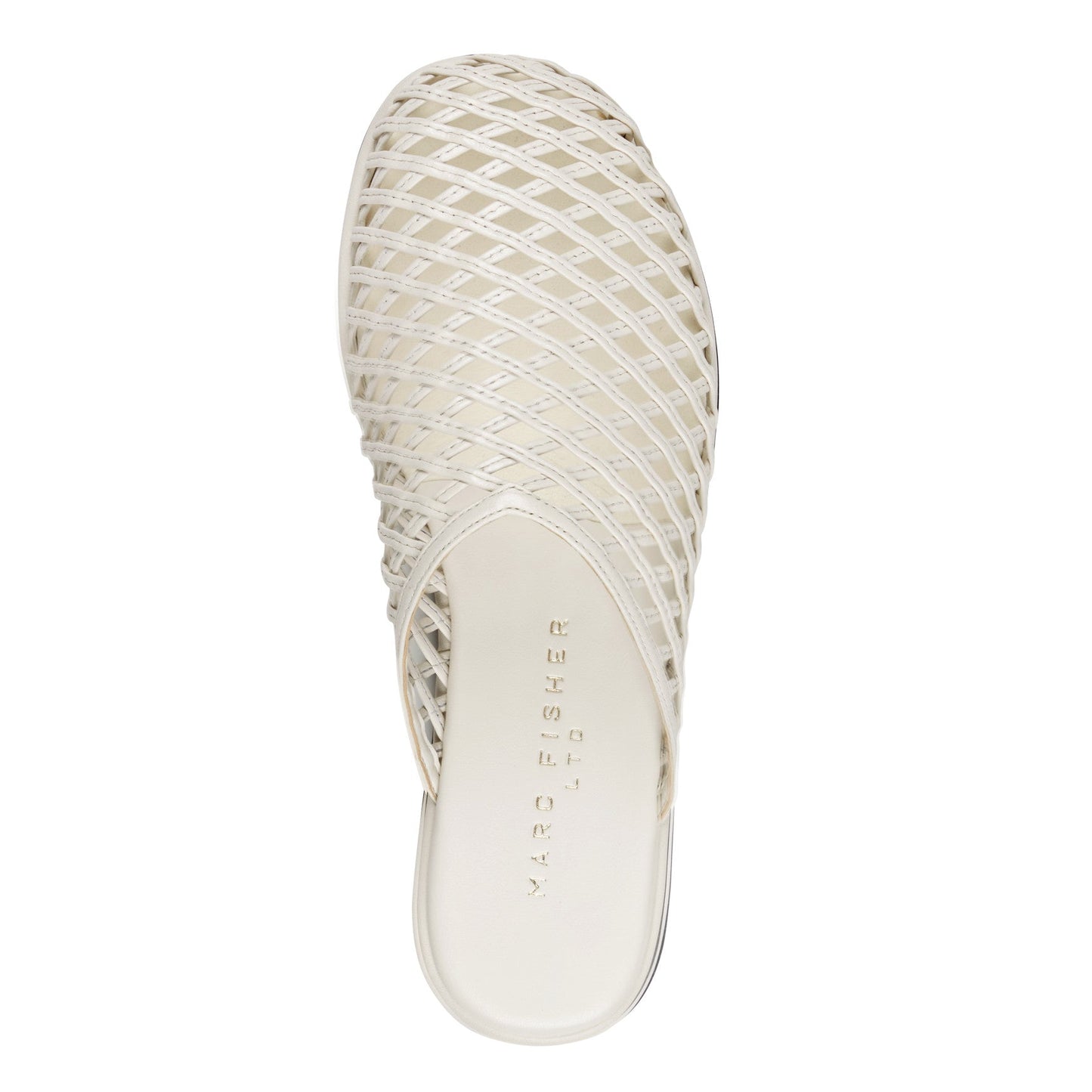 Marc Fisher Lynzi Woven Leather Mule - Ivory Leather
