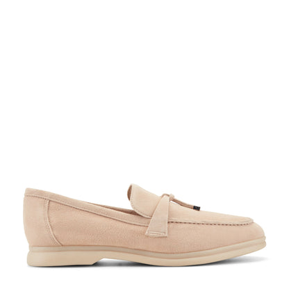 Marc Fisher Yanelli Casual Leather Loafer - Natural Suede