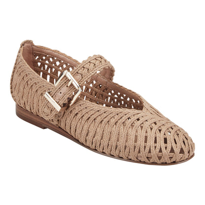 Marc Fisher Emillia Woven Mary Jane Ballet Flat - Natural