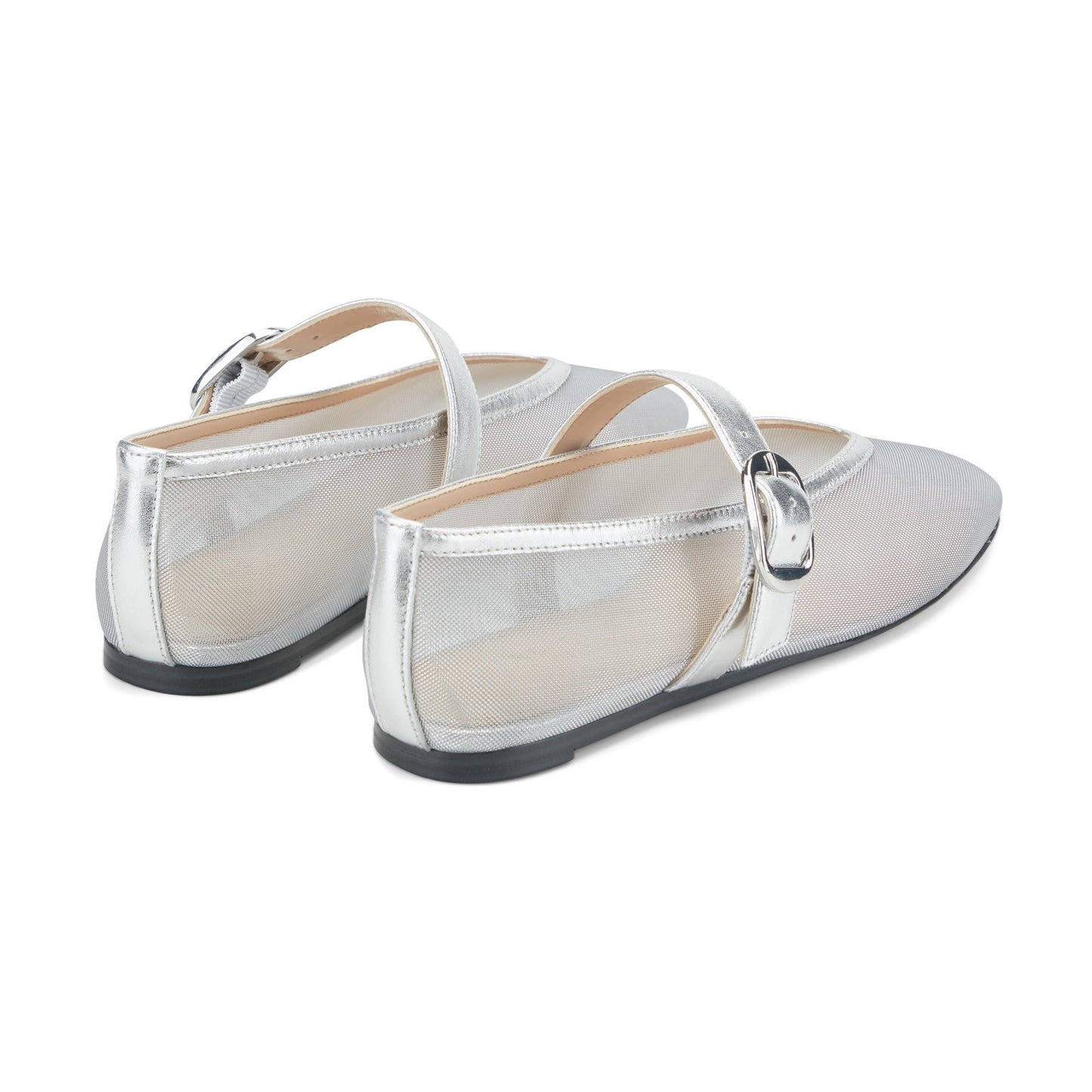 Marc Fisher Godina Mesh Mary Jane Ballet Flat - Silver Mesh