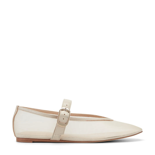 Marc Fisher Godina Mesh Mary Jane Ballet Flat - Natural Mesh