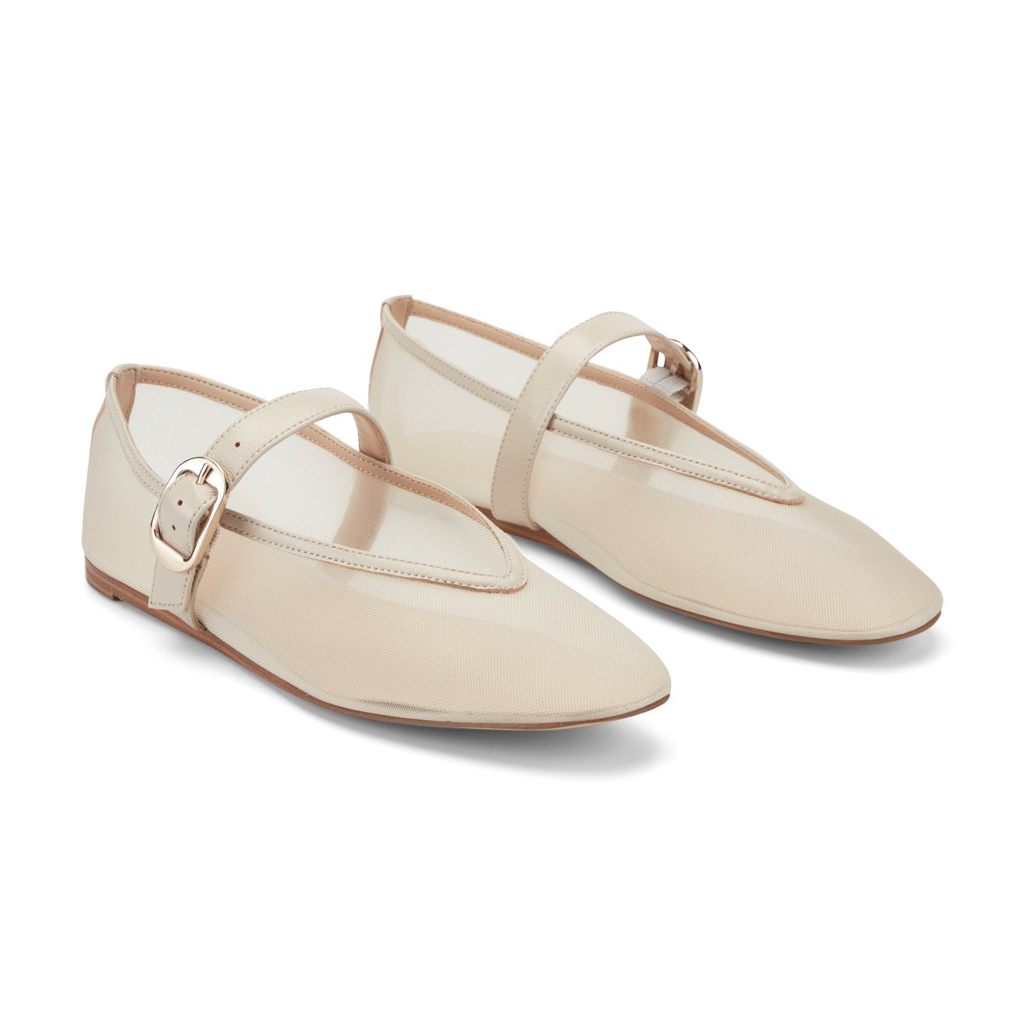 Marc Fisher Godina Mesh Mary Jane Ballet Flat - Natural Mesh