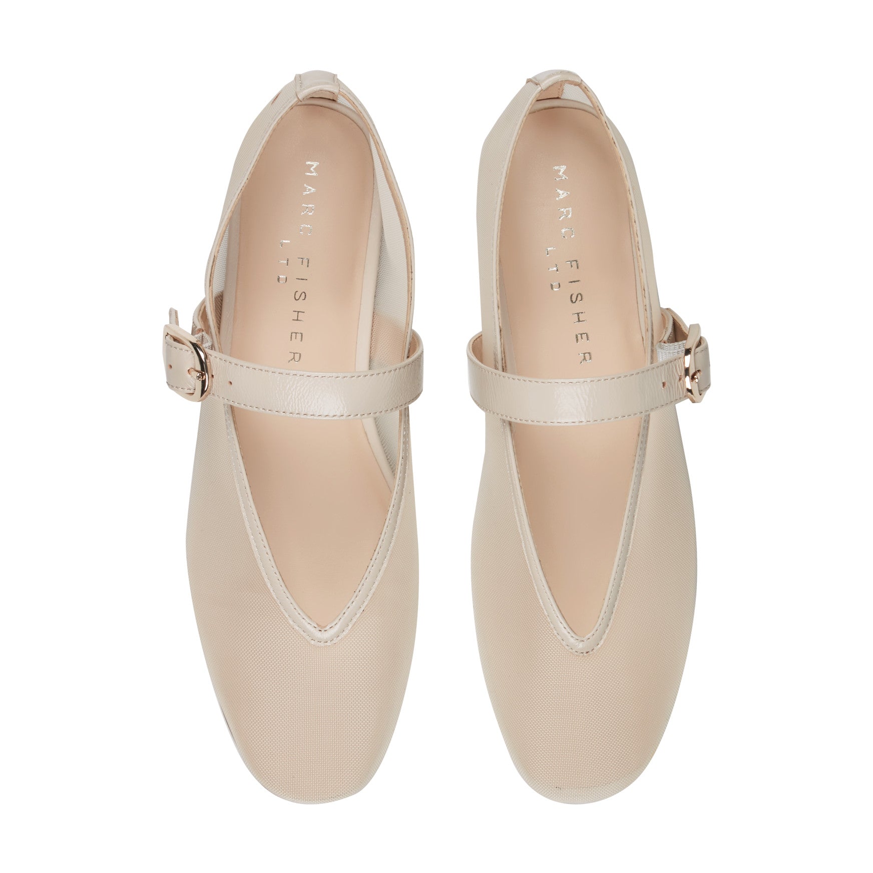 Marc Fisher Godina Mesh Mary Jane Ballet Flat - Natural Mesh