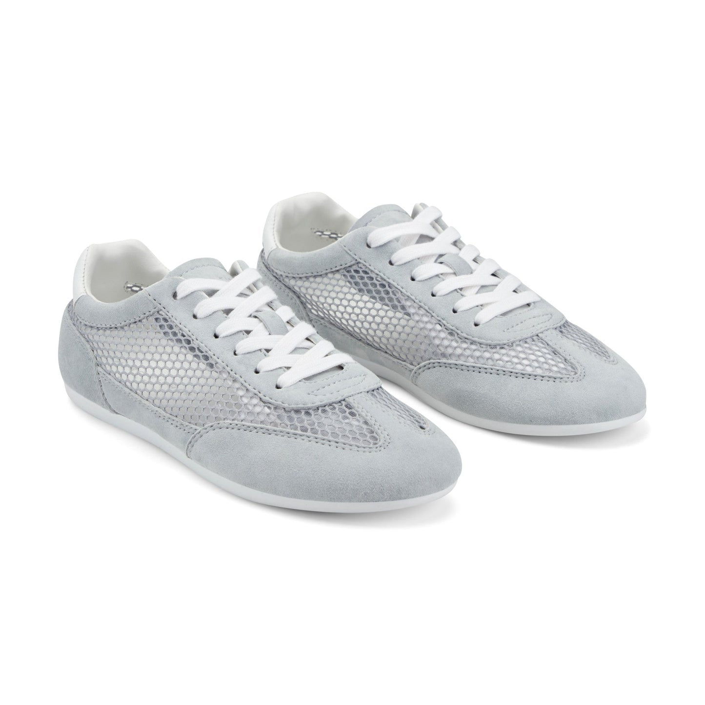Marc Fisher Lexxy Suede Mesh Sneaker - Light Grey Suede/Mesh