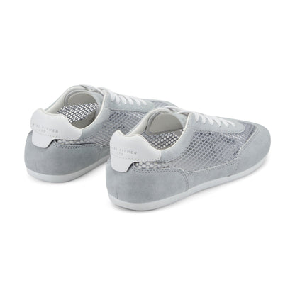 Marc Fisher Lexxy Suede Mesh Sneaker - Light Grey Suede/Mesh