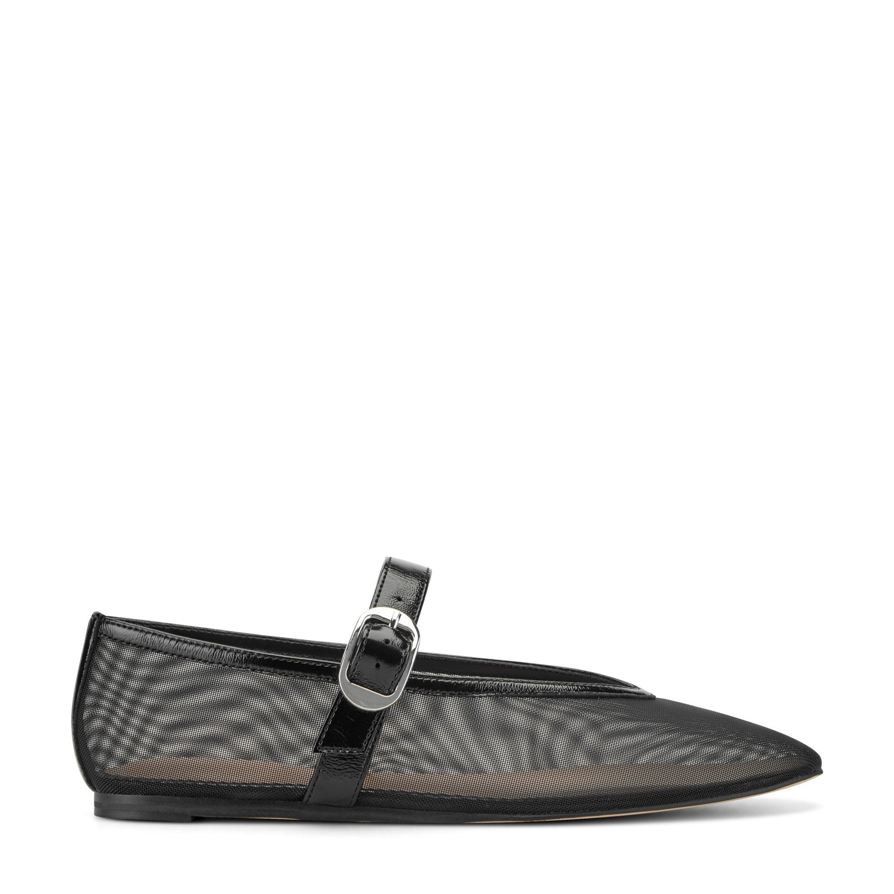 Marc Fisher Godina Mesh Mary Jane Ballet Flat - Black Mesh