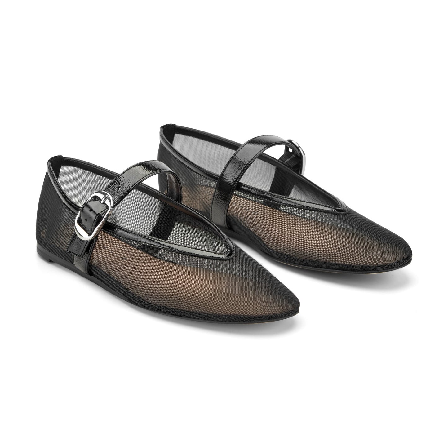 Marc Fisher Godina Mesh Mary Jane Ballet Flat - Black Mesh
