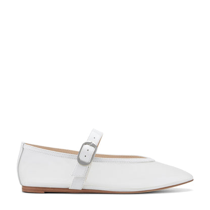Marc Fisher Godina Mesh Mary Jane Ballet Flat - White mesh