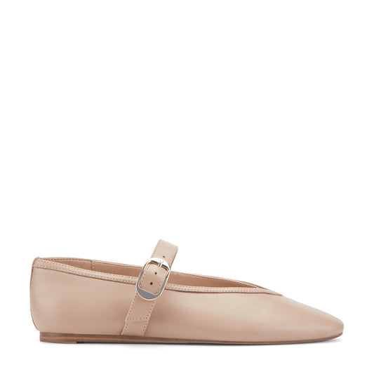 Marc Fisher Godea Mary Jane Ballet Flat - Natural Leather