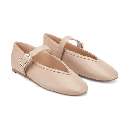Marc Fisher Godea Mary Jane Ballet Flat - Natural Leather