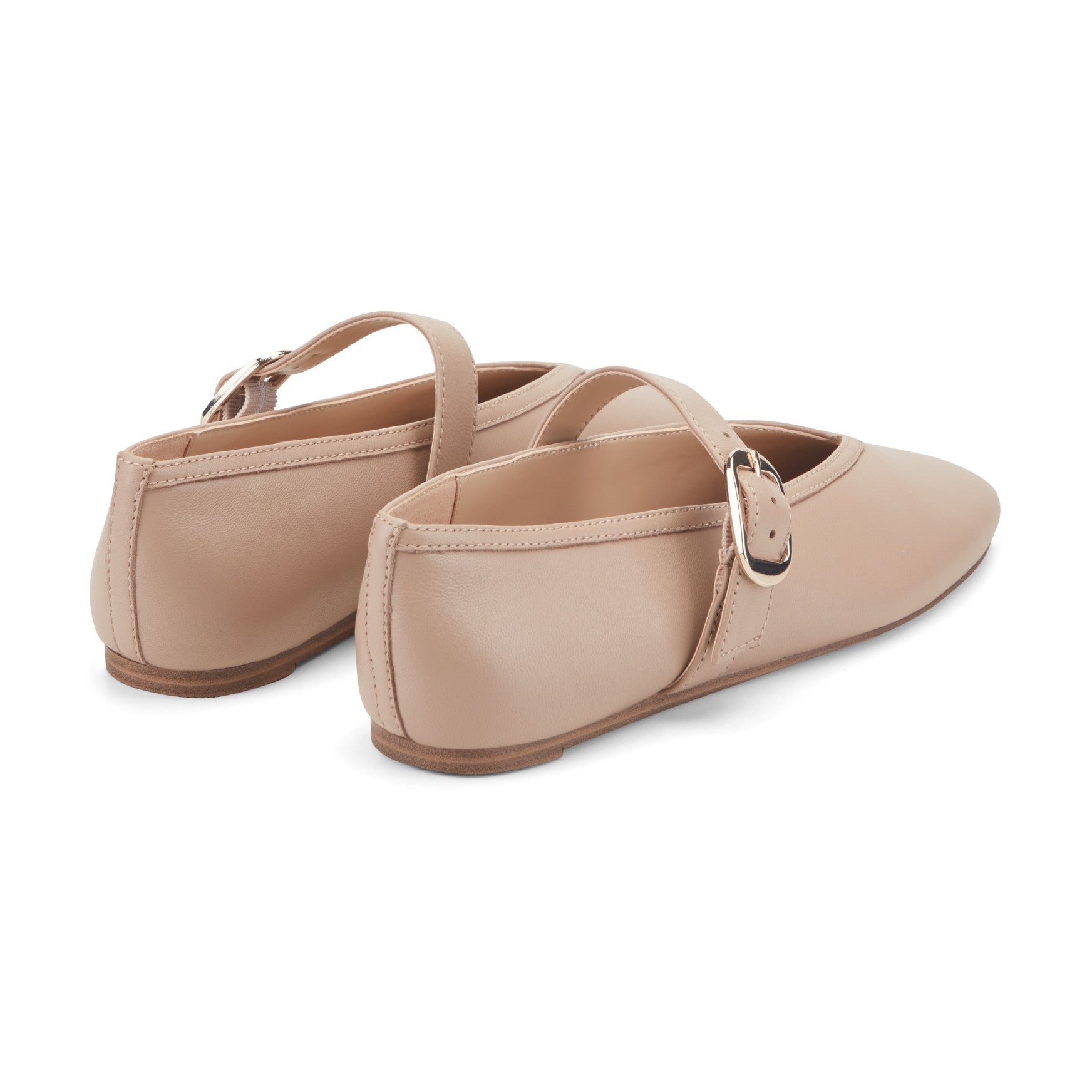Marc Fisher Godea Mary Jane Ballet Flat - Natural Leather