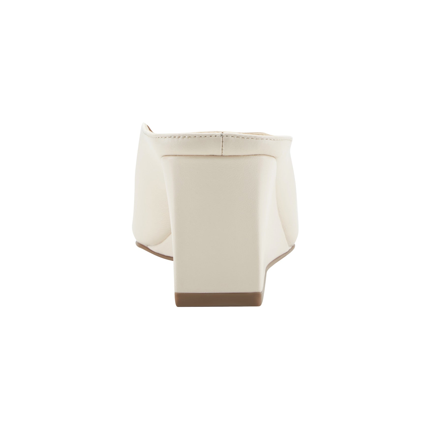 Marc Fisher Malley Leather Wedge Mule - Ivory Leather