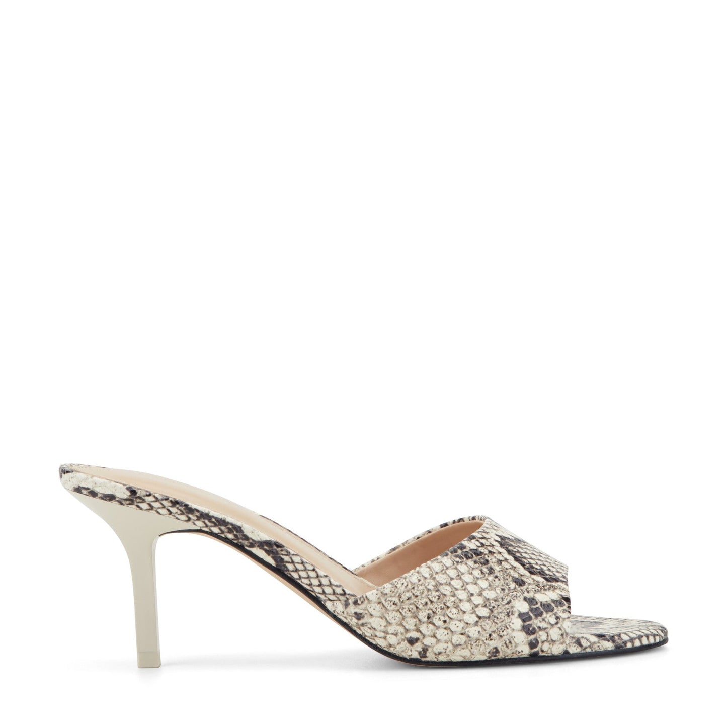 Marc Fisher Finny Leather Mule Sandal - Snake Printed Leather