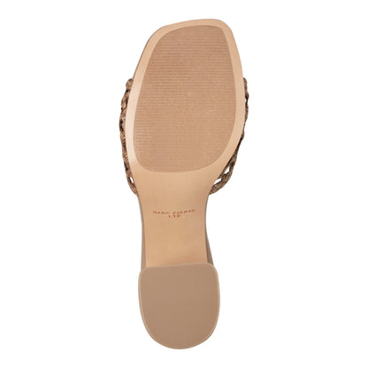 Marc Fisher Farrel Woven Mule Sandal - Natural