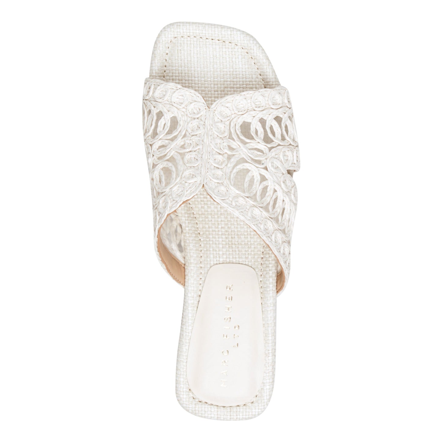 Marc Fisher Nalany Flat Sandal - White