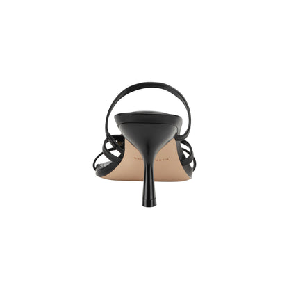 Marc Fisher Natesa Leather Embellished Sandal - Black Leather