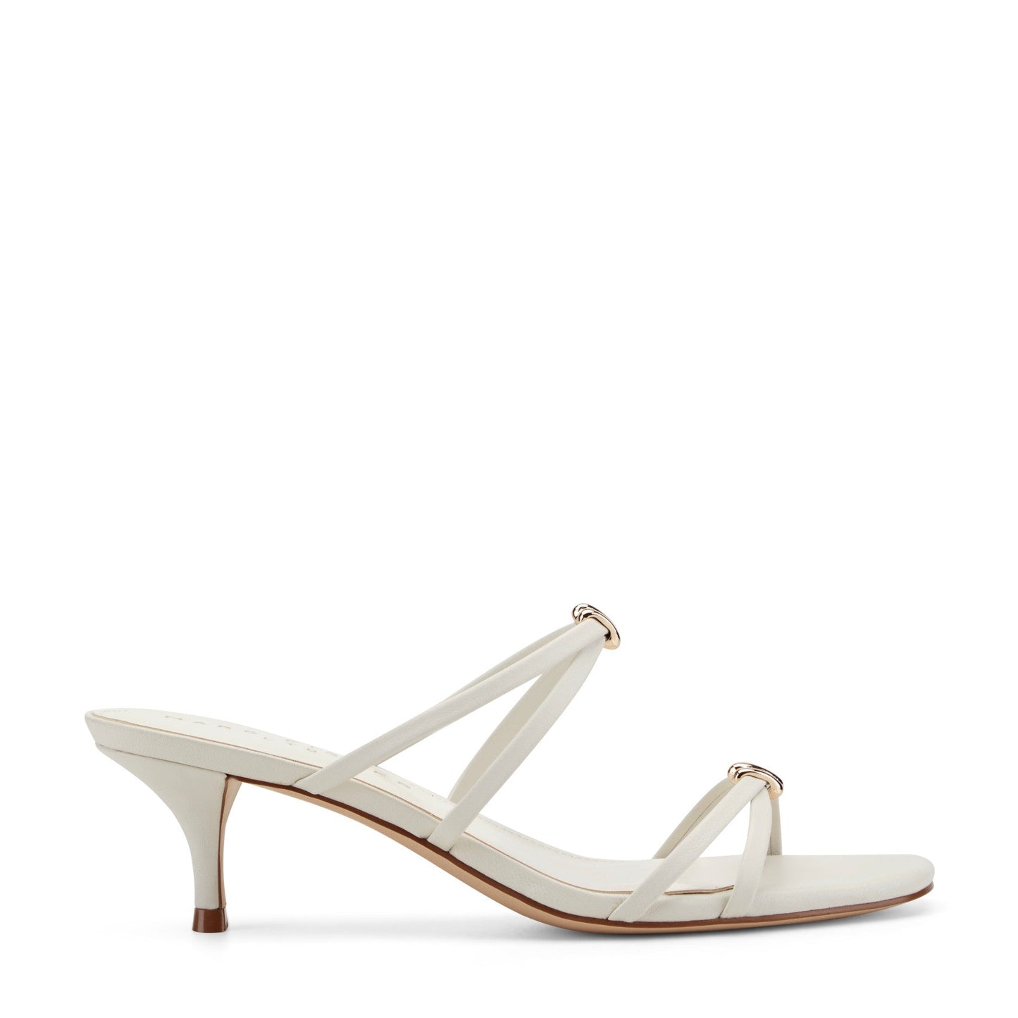 Marc Fisher Baizel Leather Mule Sandal - Cream Leather