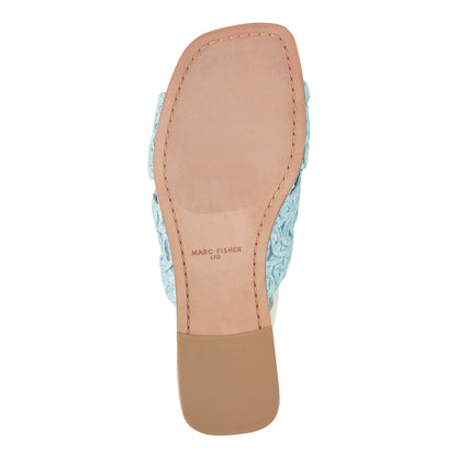 Marc Fisher Nalany Flat Sandal - Light Blue