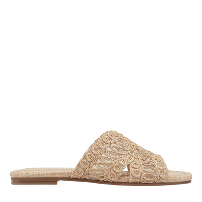 Marc Fisher Nalany Flat Sandal - Natural