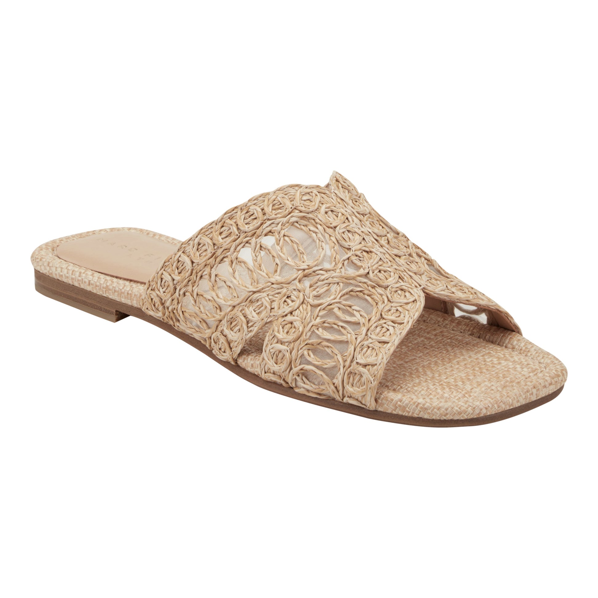 Marc Fisher Nalany Flat Sandal - Natural