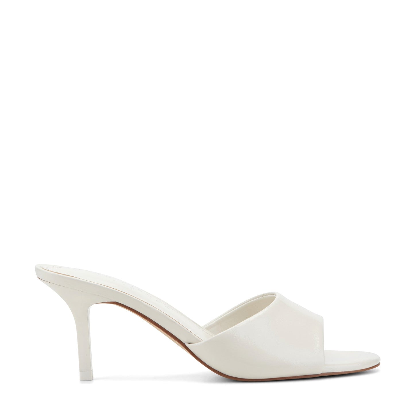 Marc Fisher Finny Leather Mule Sandal - Ivory Leather