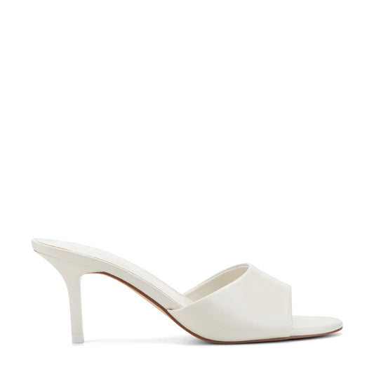 Marc Fisher Finny Leather Mule Sandal - Ivory Leather