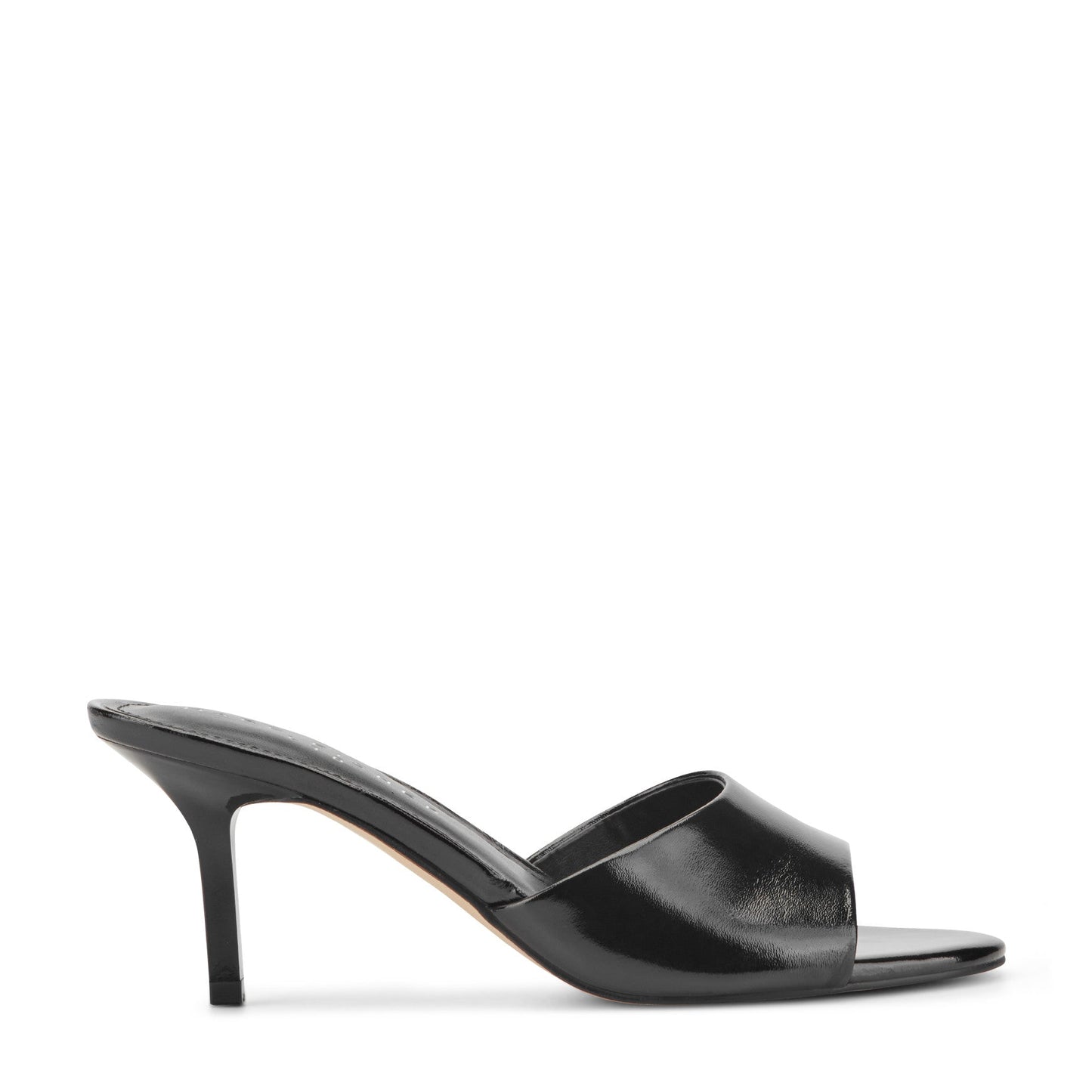 Marc Fisher Finny Leather Mule Sandal - Black Leather