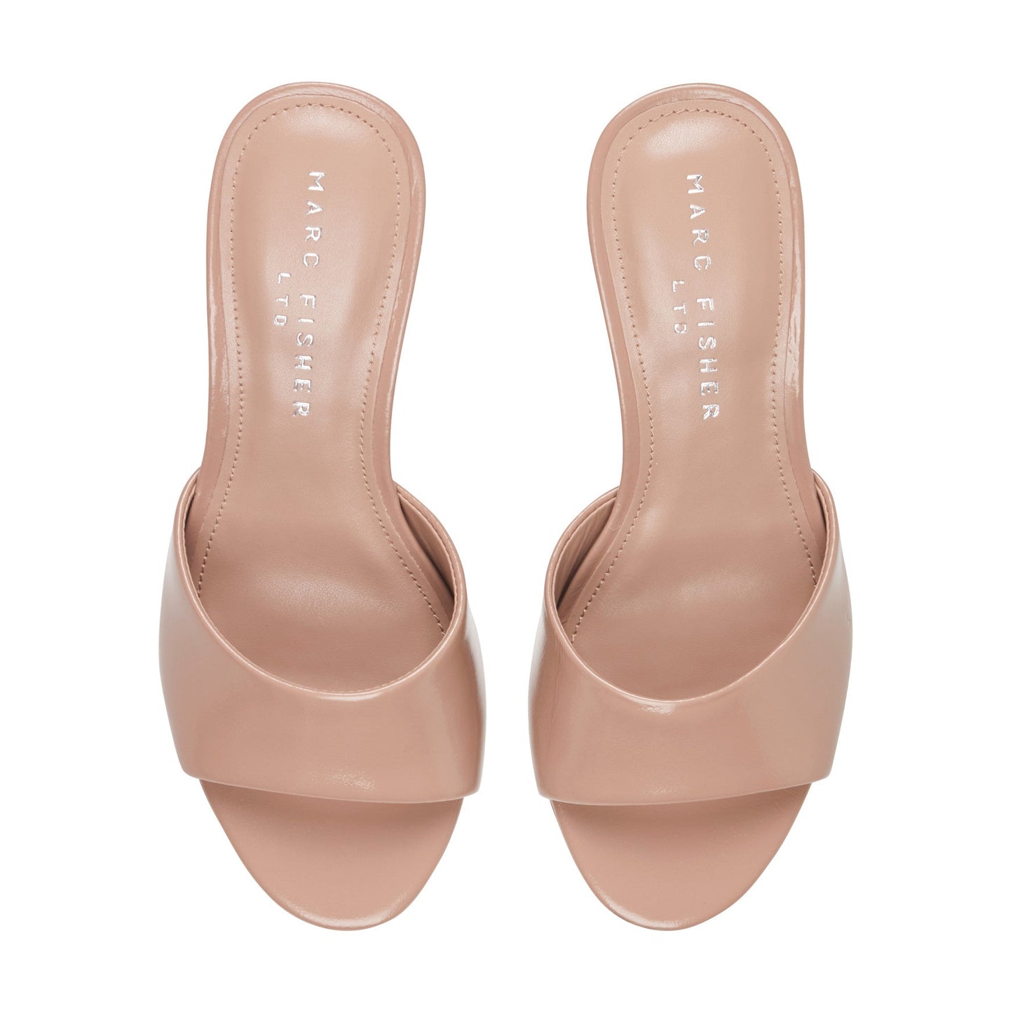 Marc Fisher Finny Leather Mule Sandal - Natural Leather