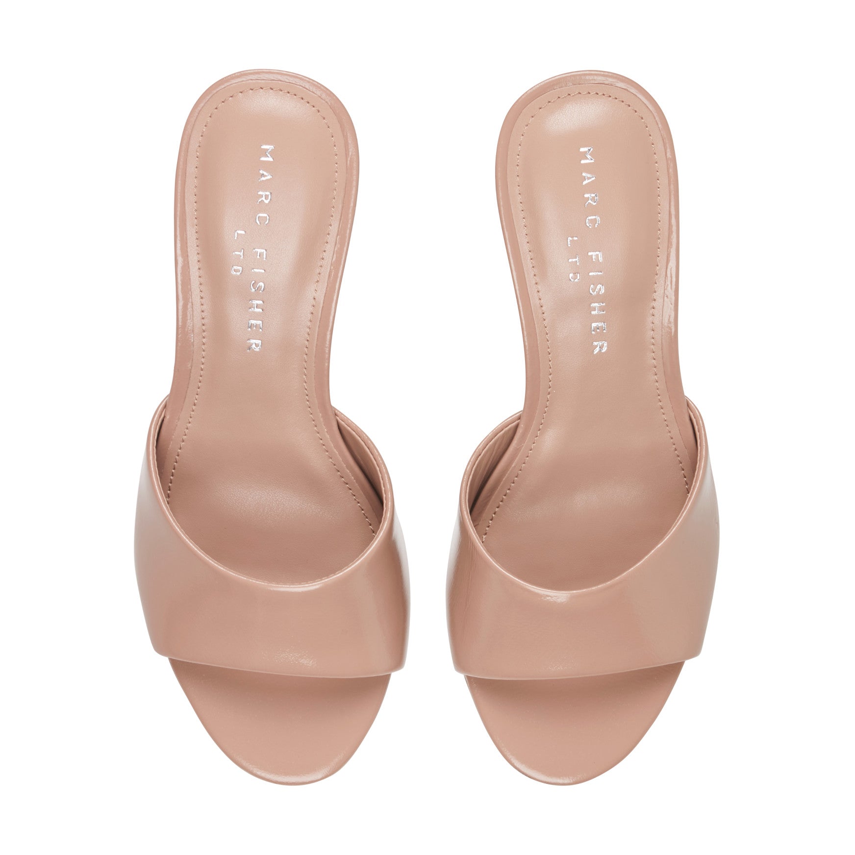 Marc Fisher Finny Leather Mule Sandal - Natural Leather