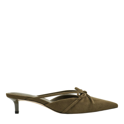 Marc Fisher Florin Kitten Heel Mule - Olive Green