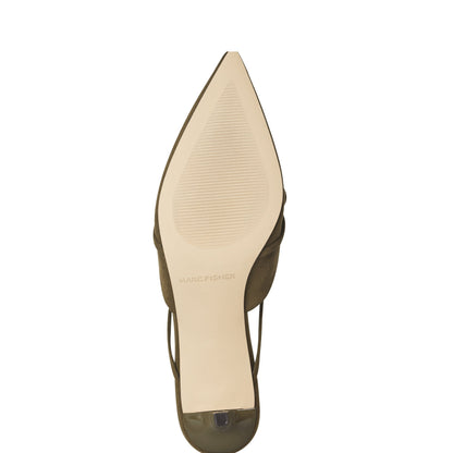 Marc Fisher Florin Kitten Heel Mule - Olive Green
