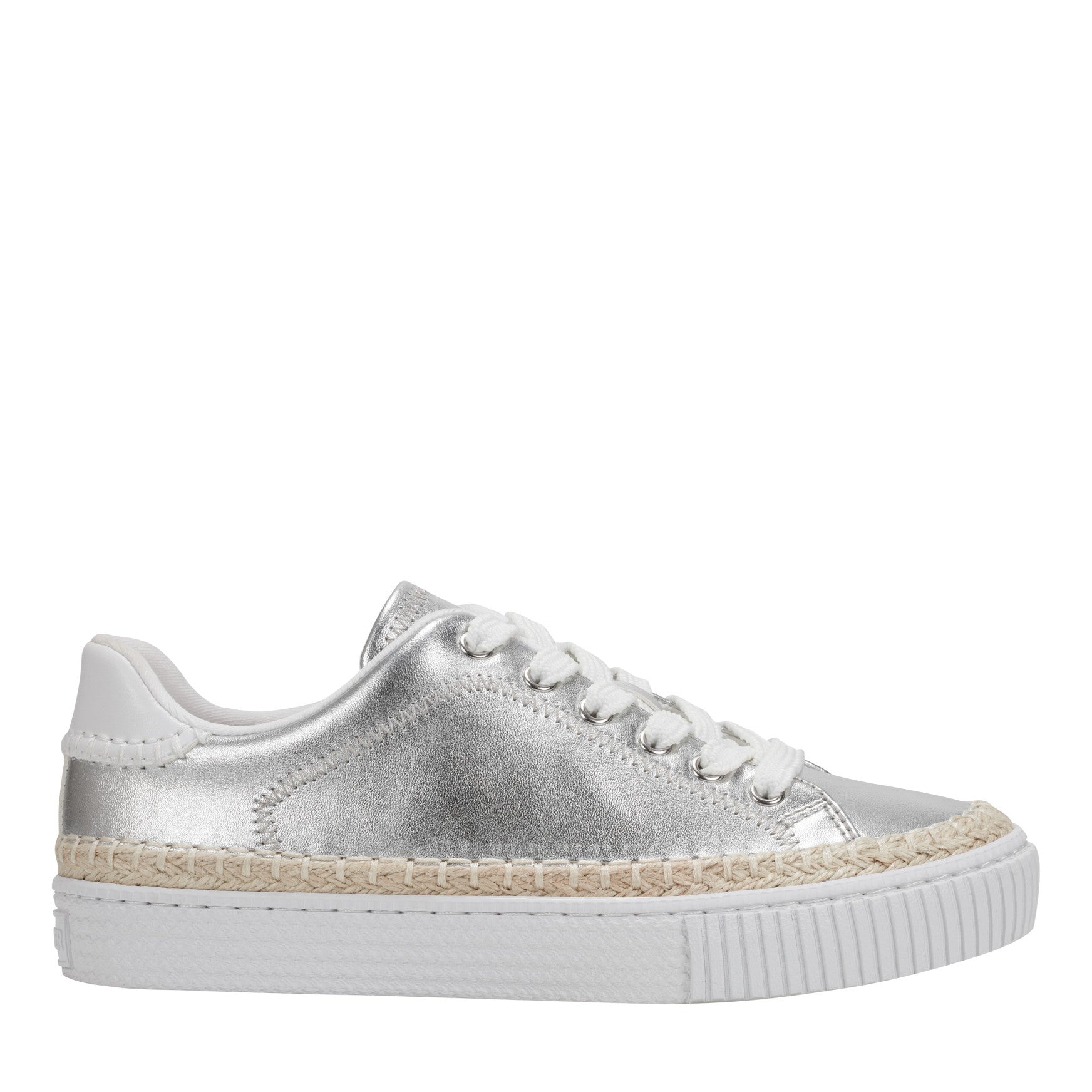 Marc Fisher Spryng Platform Laceup Sneaker - Silver