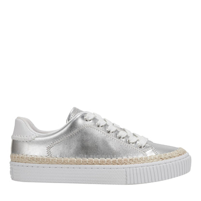Marc Fisher Spryng Platform Laceup Sneaker - Silver