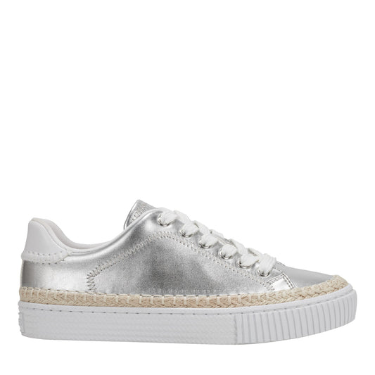 Marc Fisher Spryng Platform Laceup Sneaker - Silver