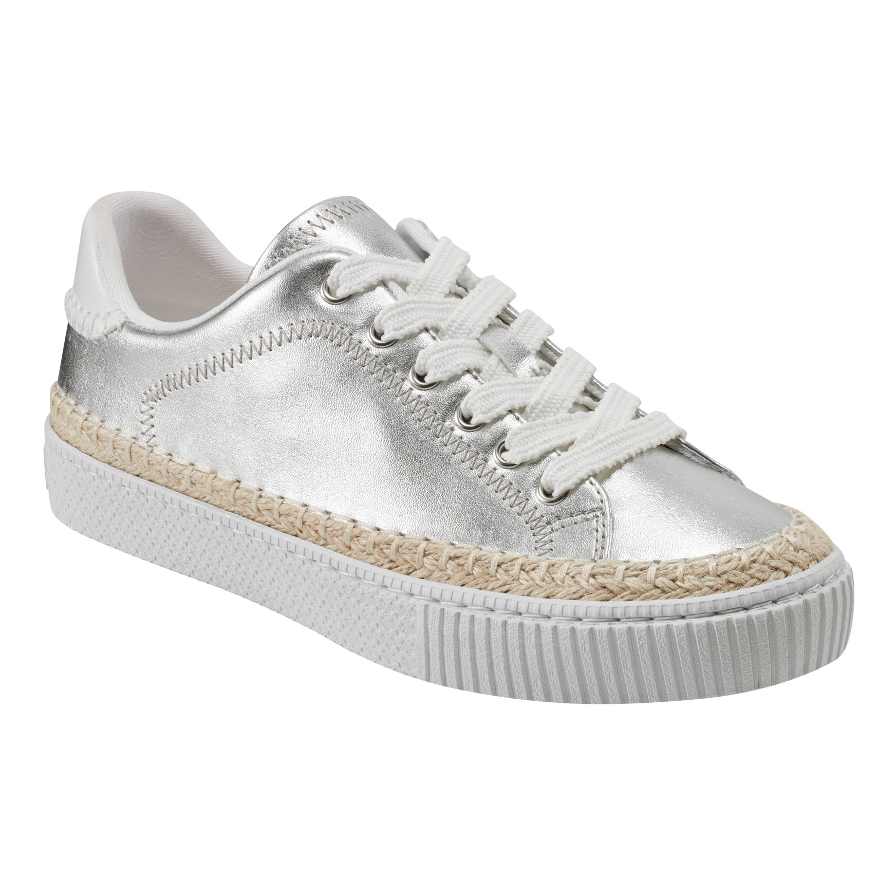 Marc Fisher Spryng Platform Laceup Sneaker - Silver