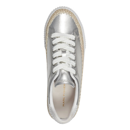 Marc Fisher Spryng Platform Laceup Sneaker - Silver