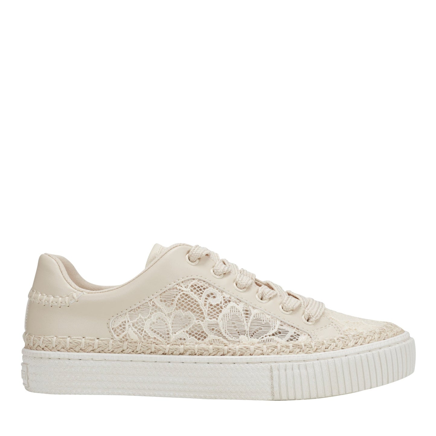 Marc Fisher Spryng Platform Laceup Sneaker - Natrual/Lace