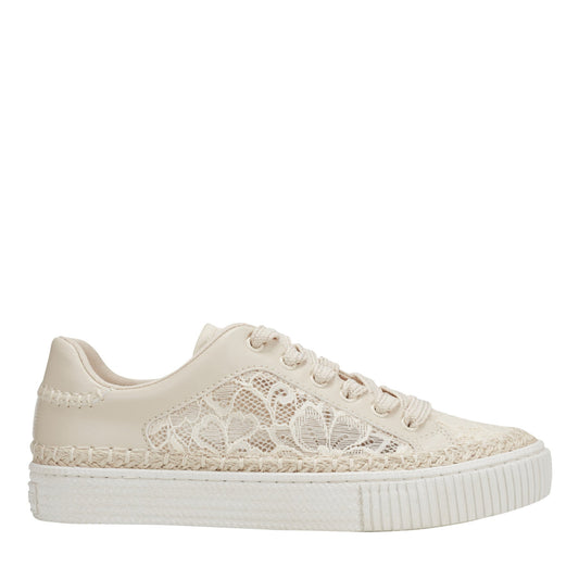 Marc Fisher Spryng Platform Laceup Sneaker - Natrual/Lace
