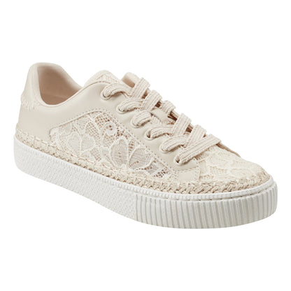 Marc Fisher Spryng Platform Laceup Sneaker - Natrual/Lace