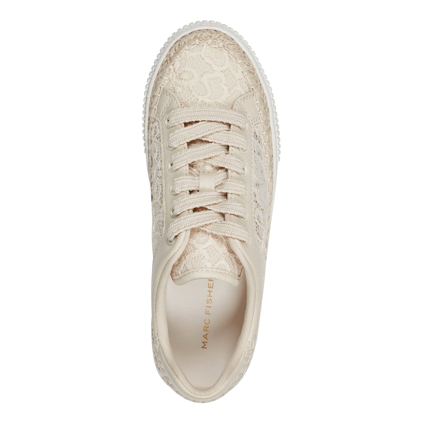 Marc Fisher Spryng Platform Laceup Sneaker - Natrual/Lace