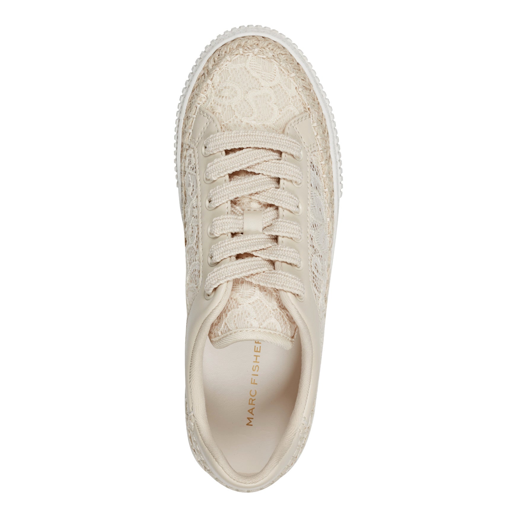 Marc Fisher Spryng Platform Laceup Sneaker - Natrual/Lace