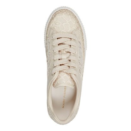 Marc Fisher Spryng Platform Laceup Sneaker - Natrual/Lace
