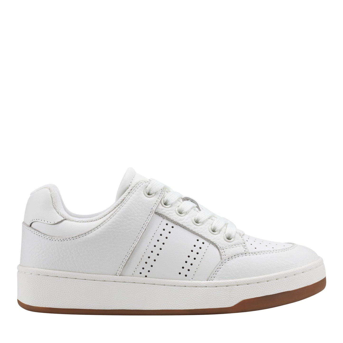 Marc Fisher Flynnt Leather Laceup Sneaker - White Leather